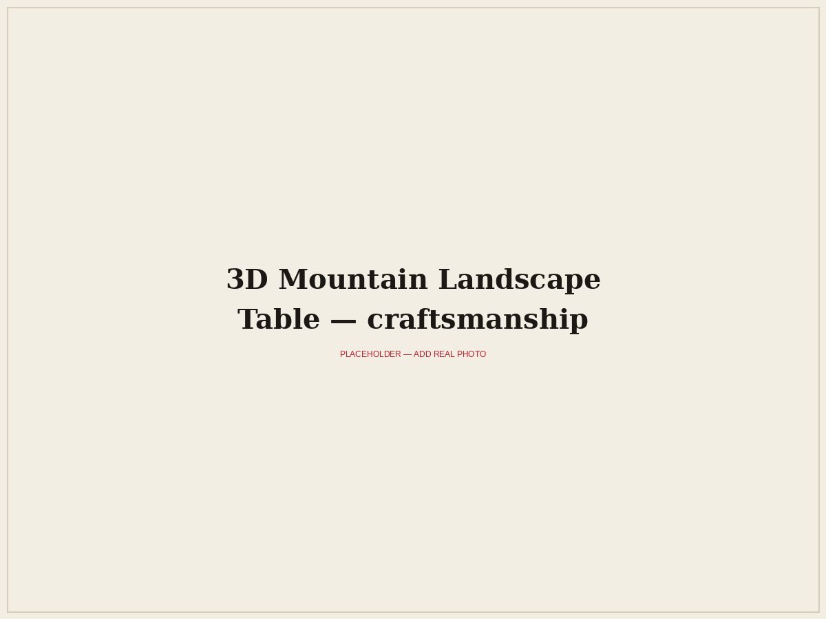 3D mountain landscape table by KAXARINO